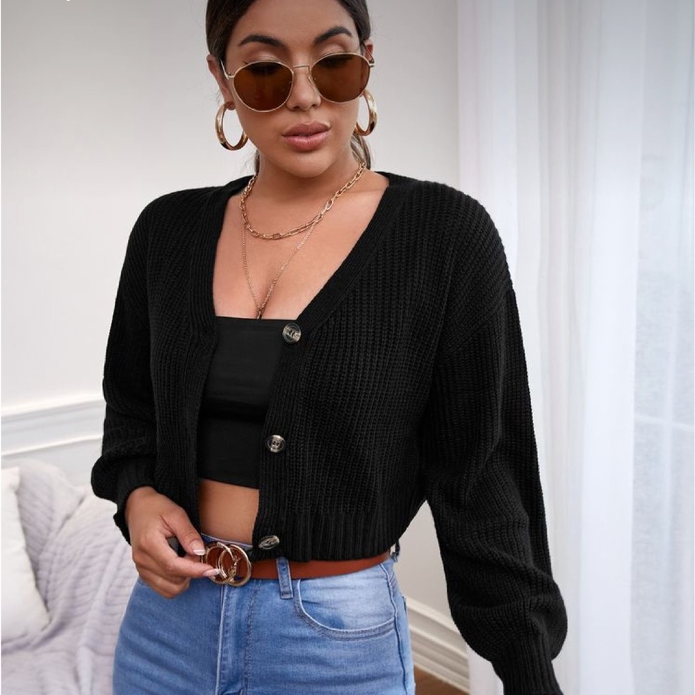 Revamped cardigan cropped